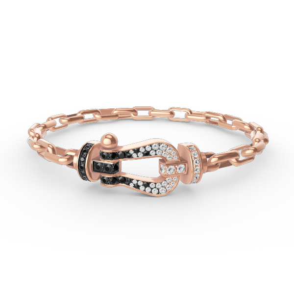 [Baslove]FORCE LARGE HORSESHOE CLASP  METAL BRACELET