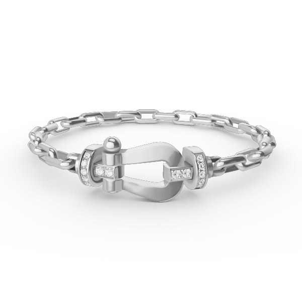 [Baslove]FORCE LARGE HORSESHOE CLASP  METAL BRACELET