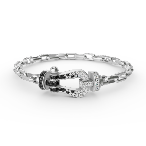 [Baslove]FORCE LARGE HORSESHOE CLASP  METAL BRACELET