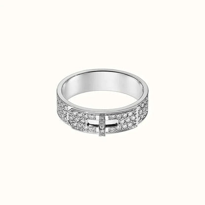 [Baslove]KELLY SILVER DIAMOND RING