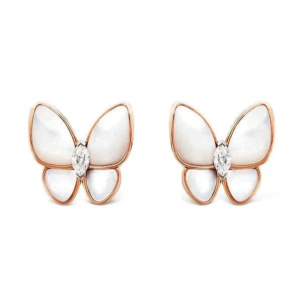 [Baslove]BUTTERFLY MOP DIAMOND EARRINGS