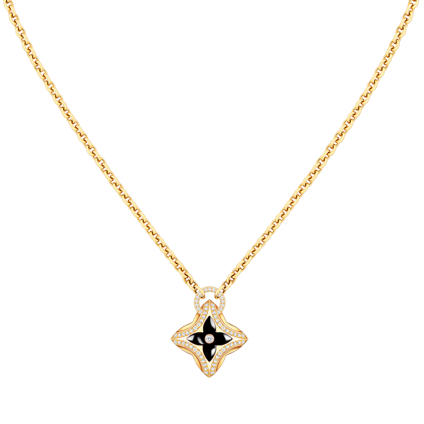 [Baslove]STAR PEDANT PINK GOLD DIAMOND NECKLACE