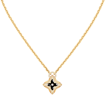 [Baslove]STAR PEDANT PINK GOLD DIAMOND NECKLACE