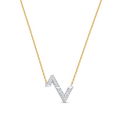 [Baslove]VOLT SILVER DIAMOND PEDANT NECKLACE