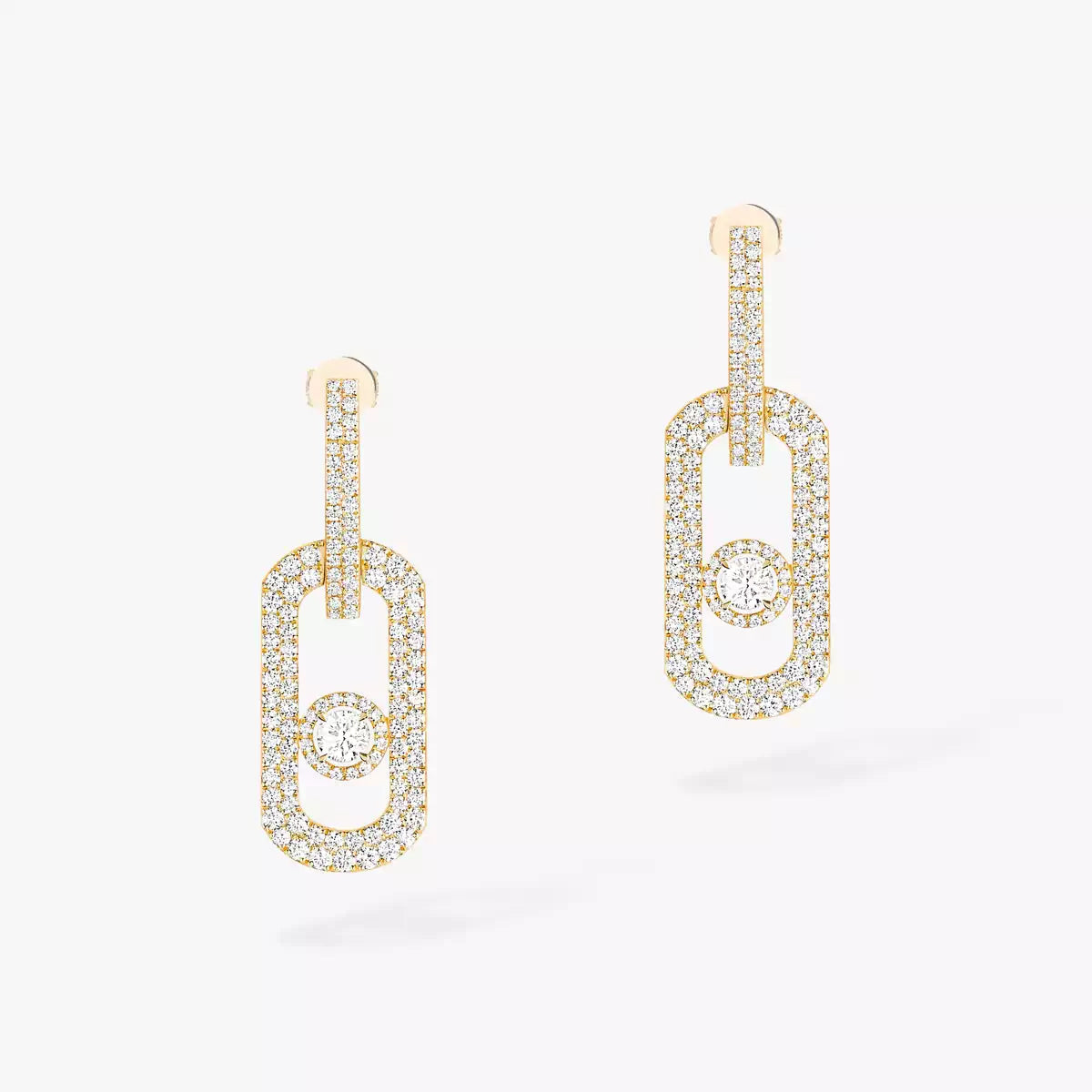 [AURORA]So Move XL Pave_-Set Diamond Pendant Earrings