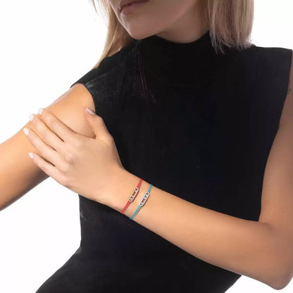 [AURORA]Messika Care(s) pink cord pavé bracelet