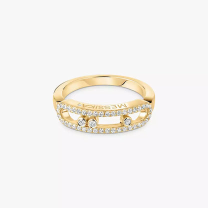 [AURORA] Baby Move Gold Diamond Pave_ Ring