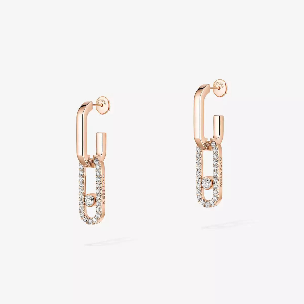 [AURORA]Move Link Diamond Earrings