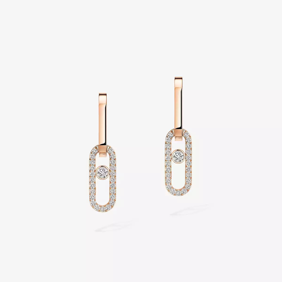 [AURORA]Move Link Diamond Earrings