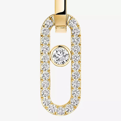 [AURORA]Move Link Diamond Earrings