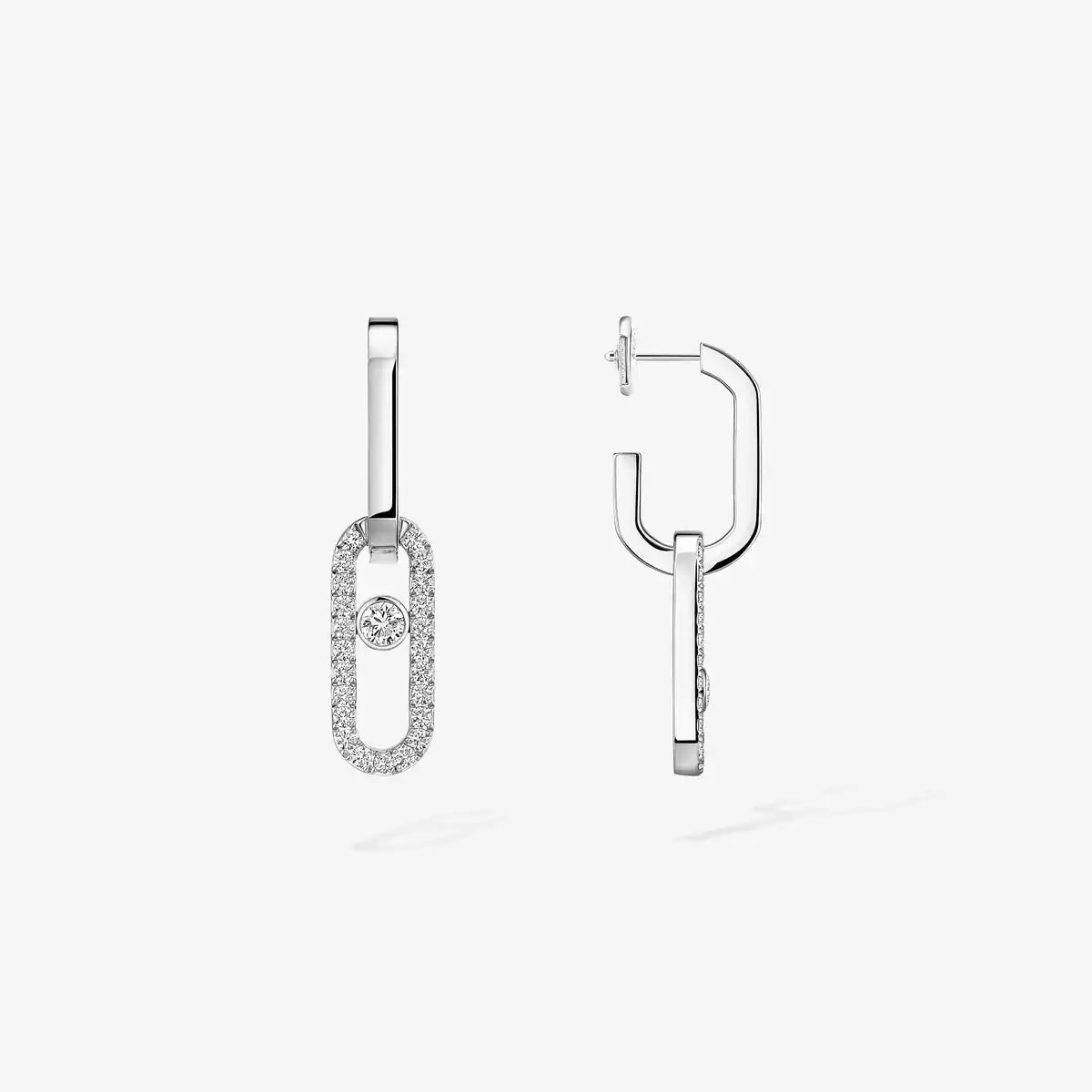 [AURORA]Move Link Diamond Earrings