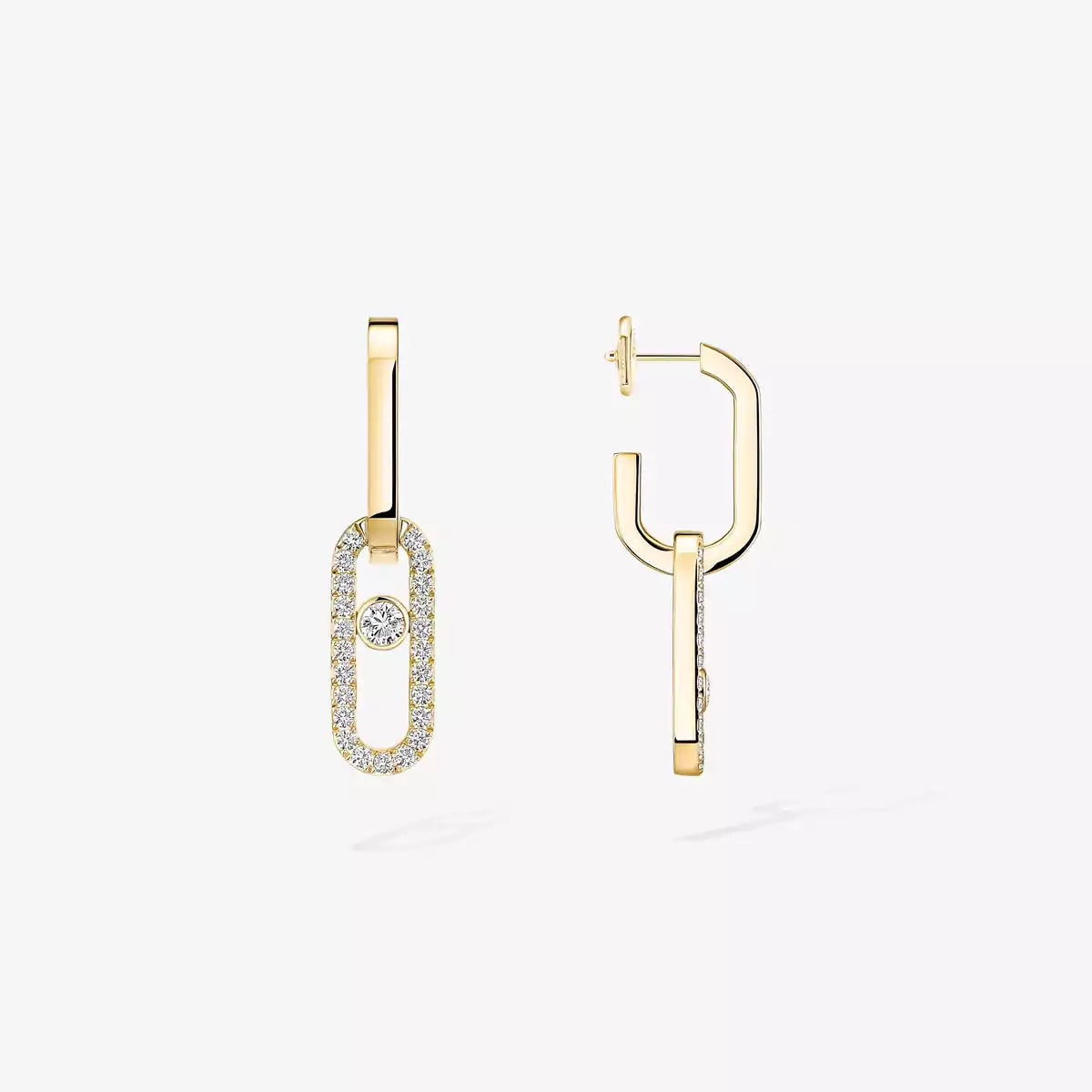 [AURORA]Move Link Diamond Earrings