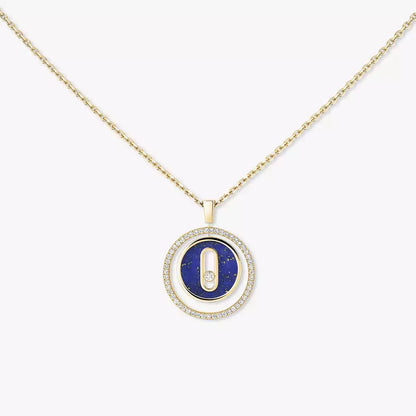 [AURORA]Lucky Move Diamond Necklace in Rose Gold and White Mother-of-Pearl