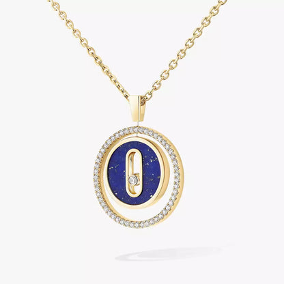 [AURORA]Lucky Move Diamond Necklace in Rose Gold and White Mother-of-Pearl
