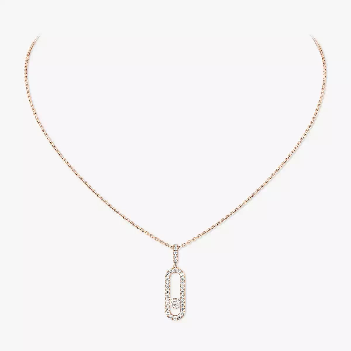 [AURORA]Move Uno Diamond Necklace in Rose Gold