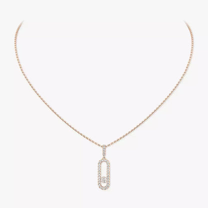 [AURORA]Move Uno Diamond Necklace in Rose Gold