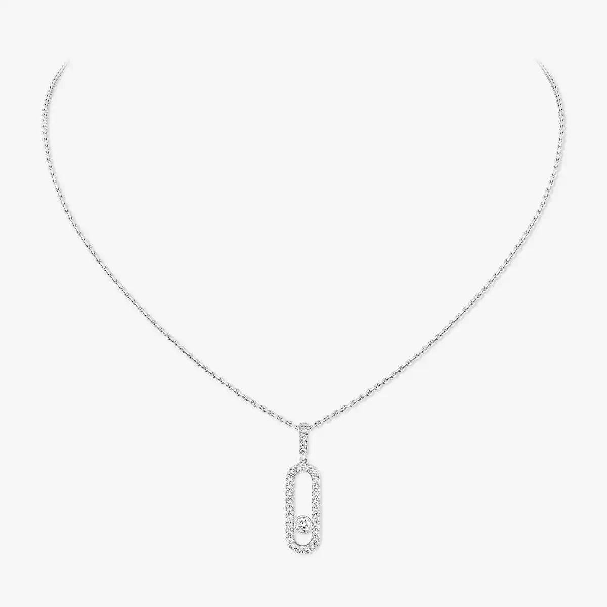 [AURORA]Move Uno Diamond Necklace in Rose Gold