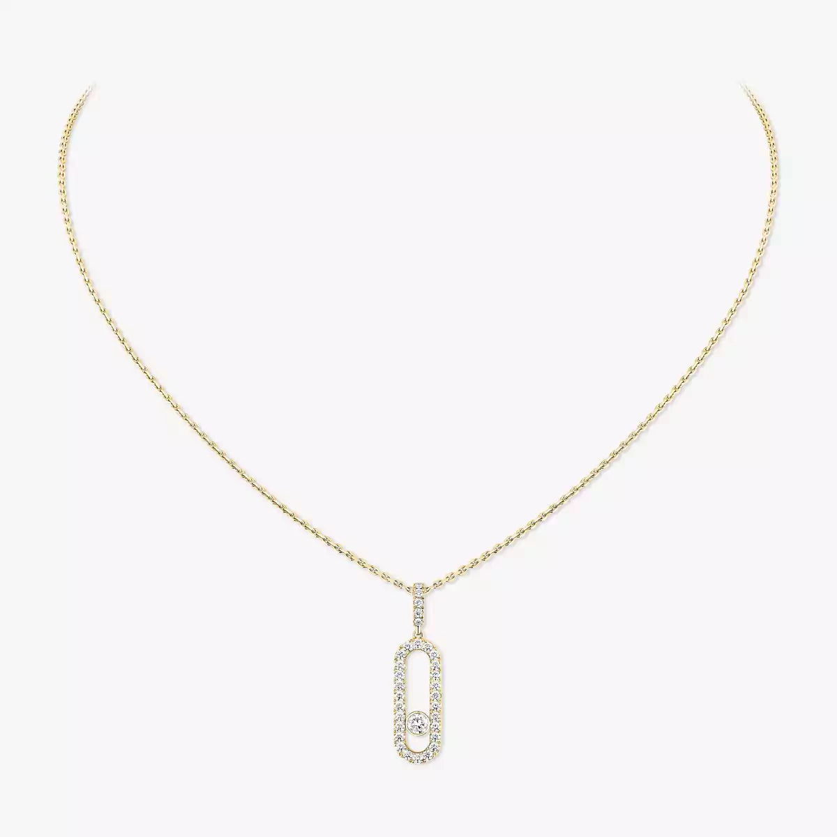 [AURORA]Move Uno Diamond Necklace in Rose Gold