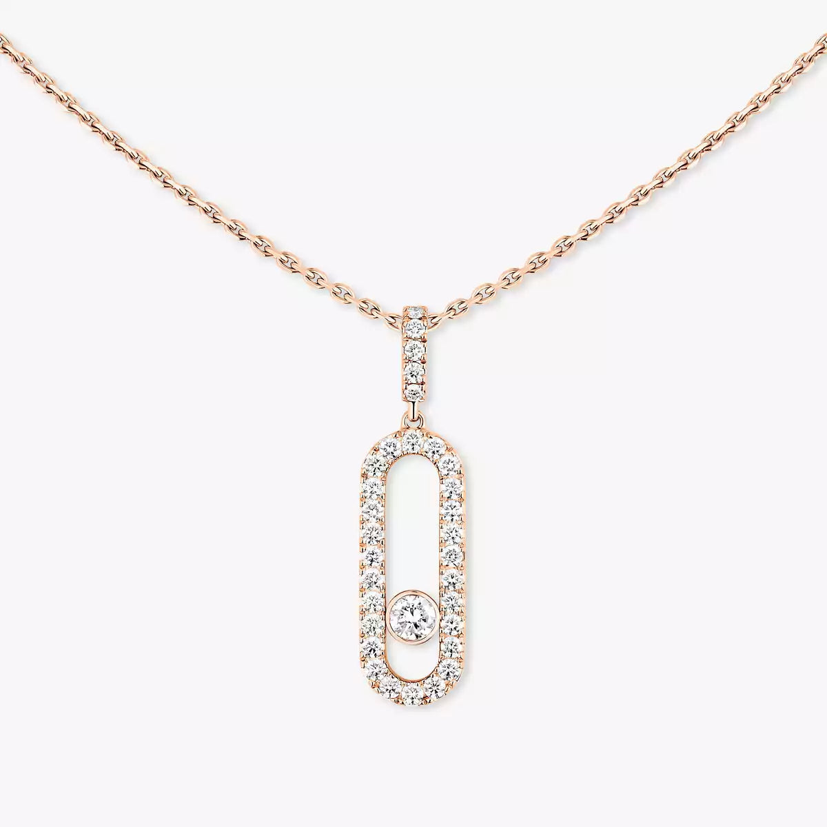 [AURORA]Move Uno Diamond Necklace in Rose Gold