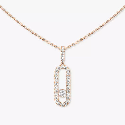 [AURORA]Move Uno Diamond Necklace in Rose Gold