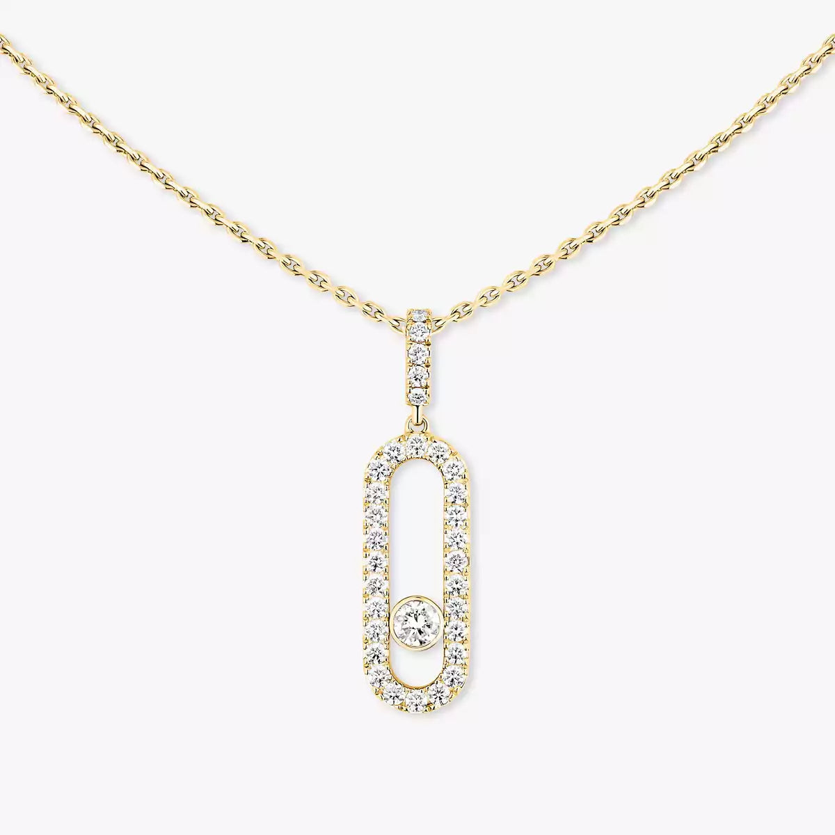 [AURORA]Move Uno Diamond Necklace in Rose Gold