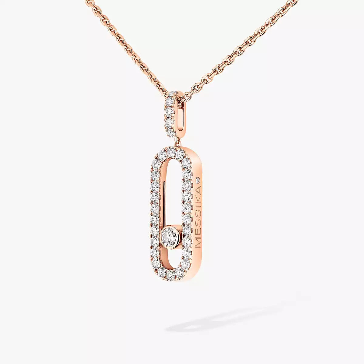 [AURORA]Move Uno Diamond Necklace in Rose Gold