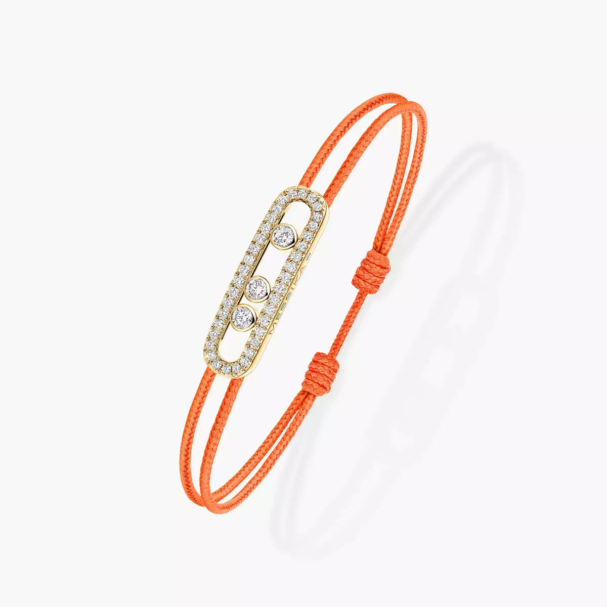 [AURORA]Messika Care(s) pink cord pavé bracelet