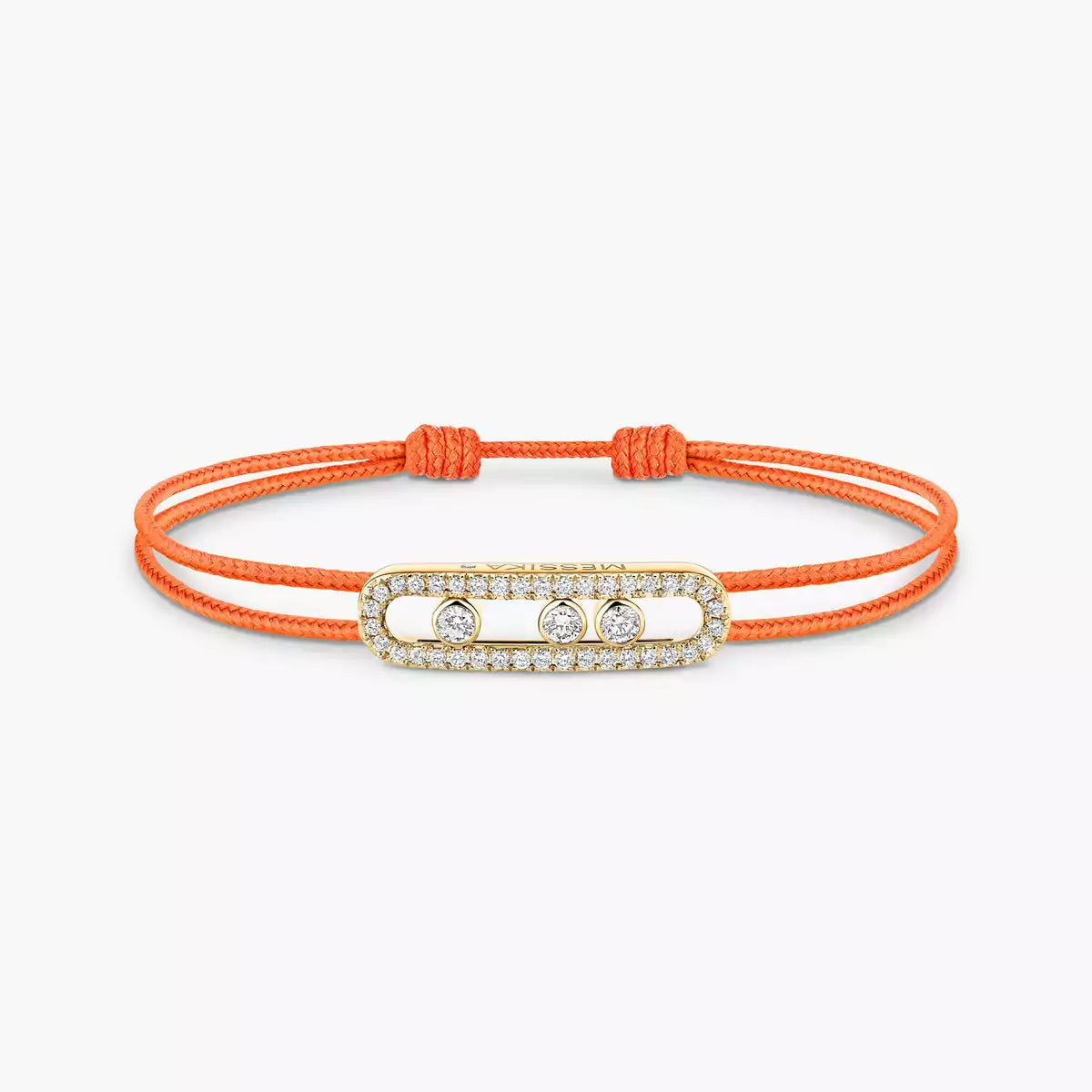 [AURORA]Messika Care(s) pink cord pavé bracelet