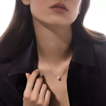 [AURORA]Diamond Necklace 0,20ct Brilliant Shape Joy