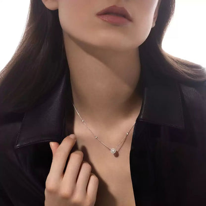 [AURORA]Diamond Necklace 0,20ct Brilliant Shape Joy