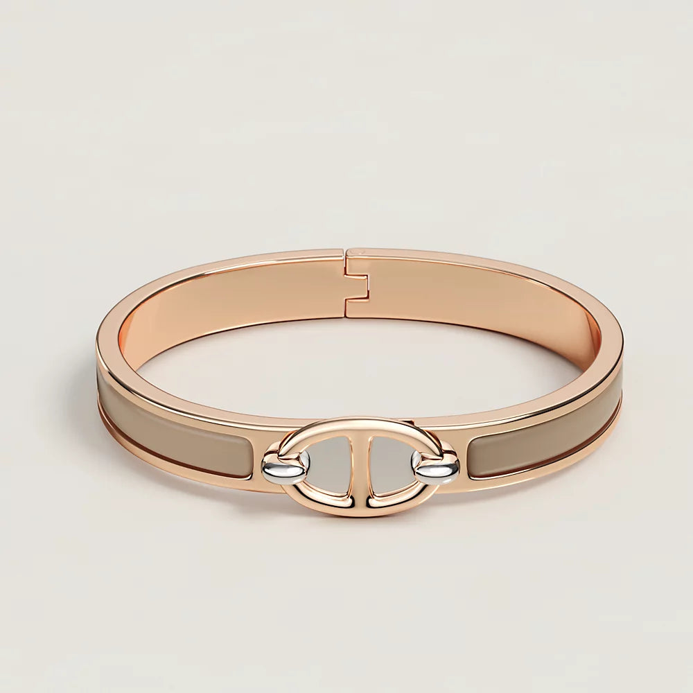 [Baslove]CLIC CHAINE PINK GOLD BRACELET