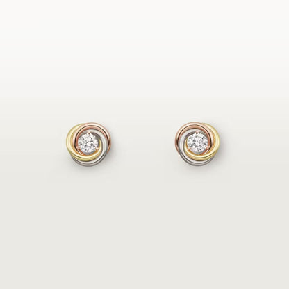 [AURORA]TRINITY STUD DIAMOND EARRINGS