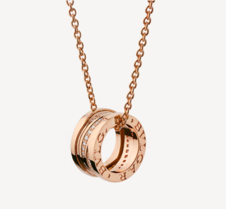 [Baslove]ZERO 1 PINK GOLD DIAMOND NECKLACE