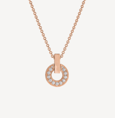 [Baslove]GARI NECKLACE PINK GOLD DIAMOND