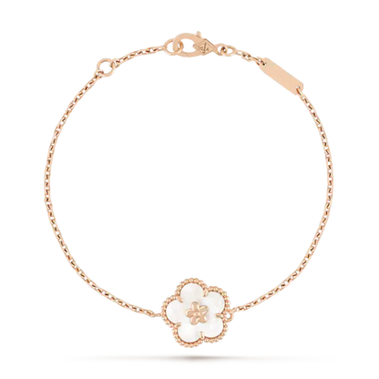 [Baslove]LUCKY WHITE MOP PLUM BLOSSOM  BRACELET