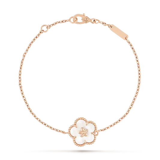 [Baslove]LUCKY WHITE MOP PLUM BLOSSOM  BRACELET