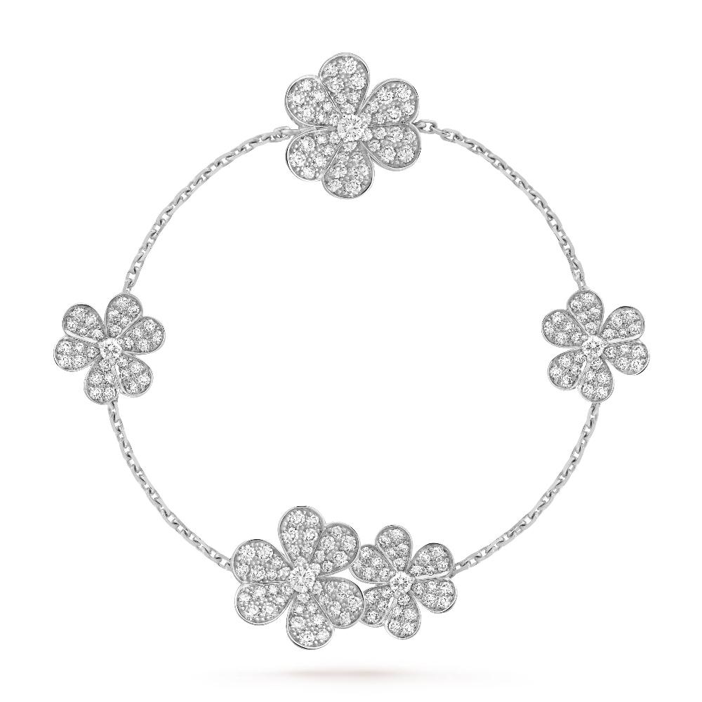 [Baslove]FRIVOLE SILVER 5 FLOWERS BRACELET