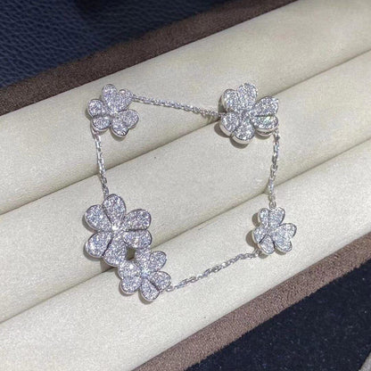 [Baslove]FRIVOLE SILVER 5 FLOWERS BRACELET