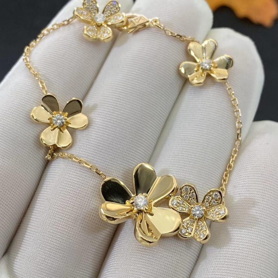 [Baslove]FRIVOLE GOLD 5 FLOWERS BRACELET