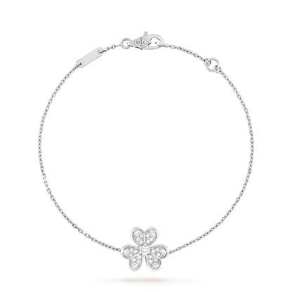 [Baslove]FRIVOLE SILVER FLOWER DIAMOND BRACELET