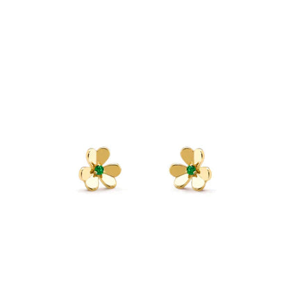 [Baslove]FRIVOLE  FLOWER MALACHITE EARRINGS