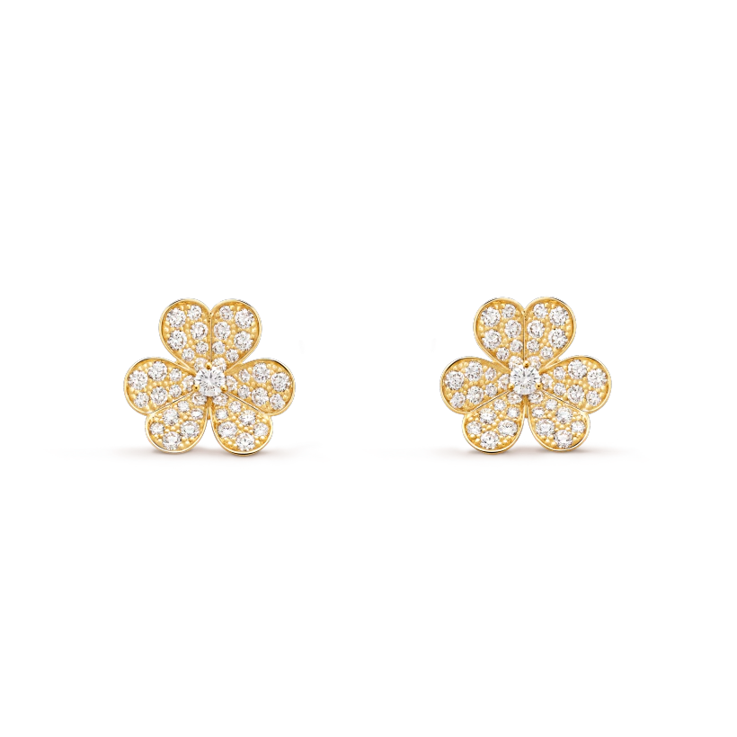 [Baslove]FRIVOLE GOLD FLOWER DIAMOND EARRINGS