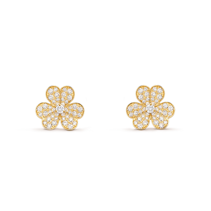 [Baslove]FRIVOLE GOLD FLOWER DIAMOND EARRINGS