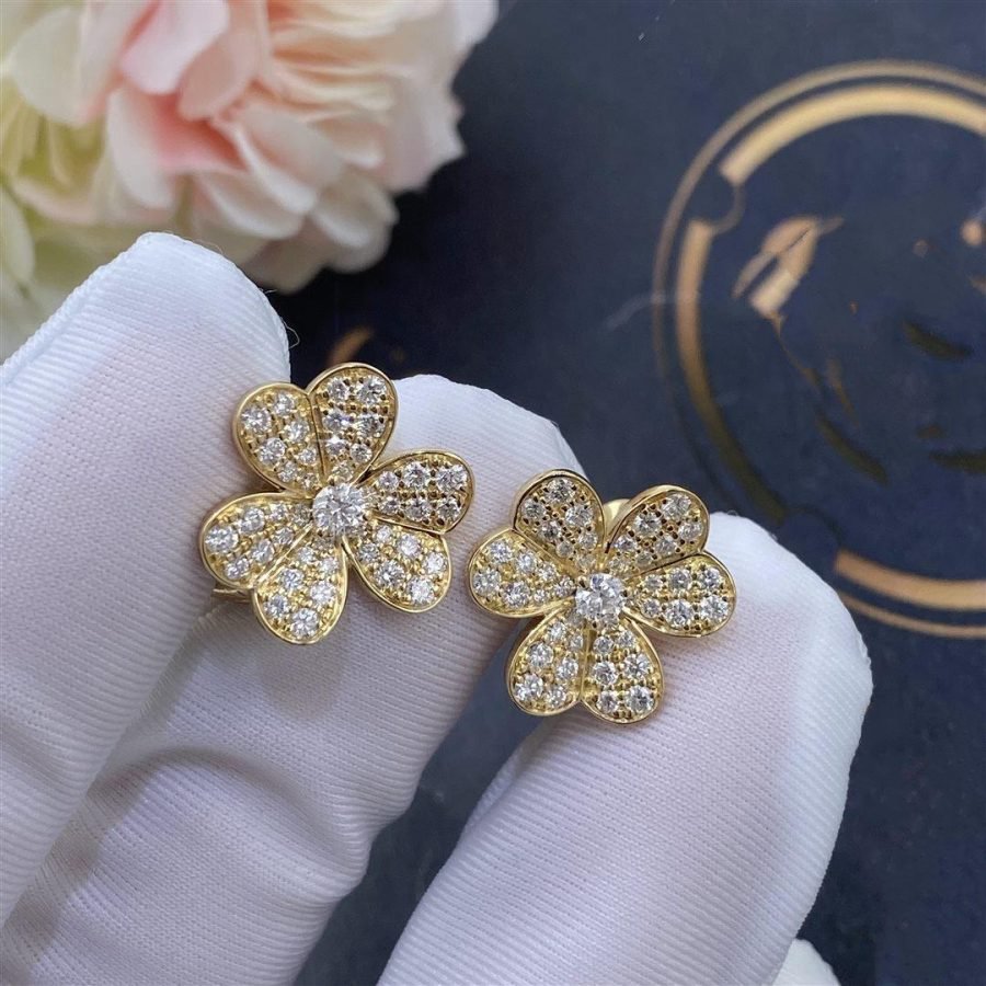 [Baslove]FRIVOLE GOLD FLOWER DIAMOND EARRINGS