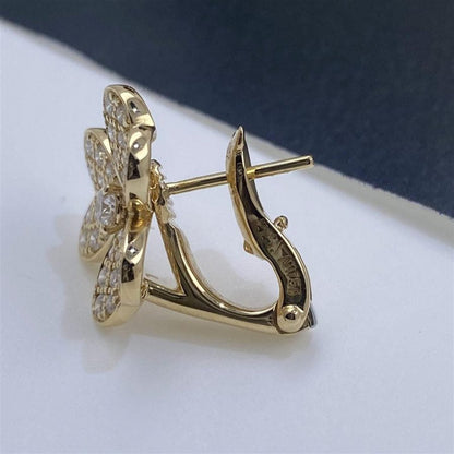 [Baslove]FRIVOLE GOLD FLOWER DIAMOND EARRINGS