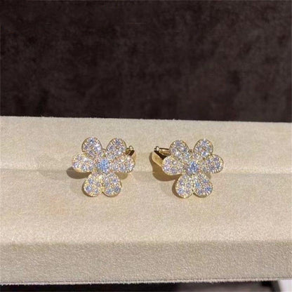 [Baslove]FRIVOLE GOLD FLOWER DIAMOND EARRINGS