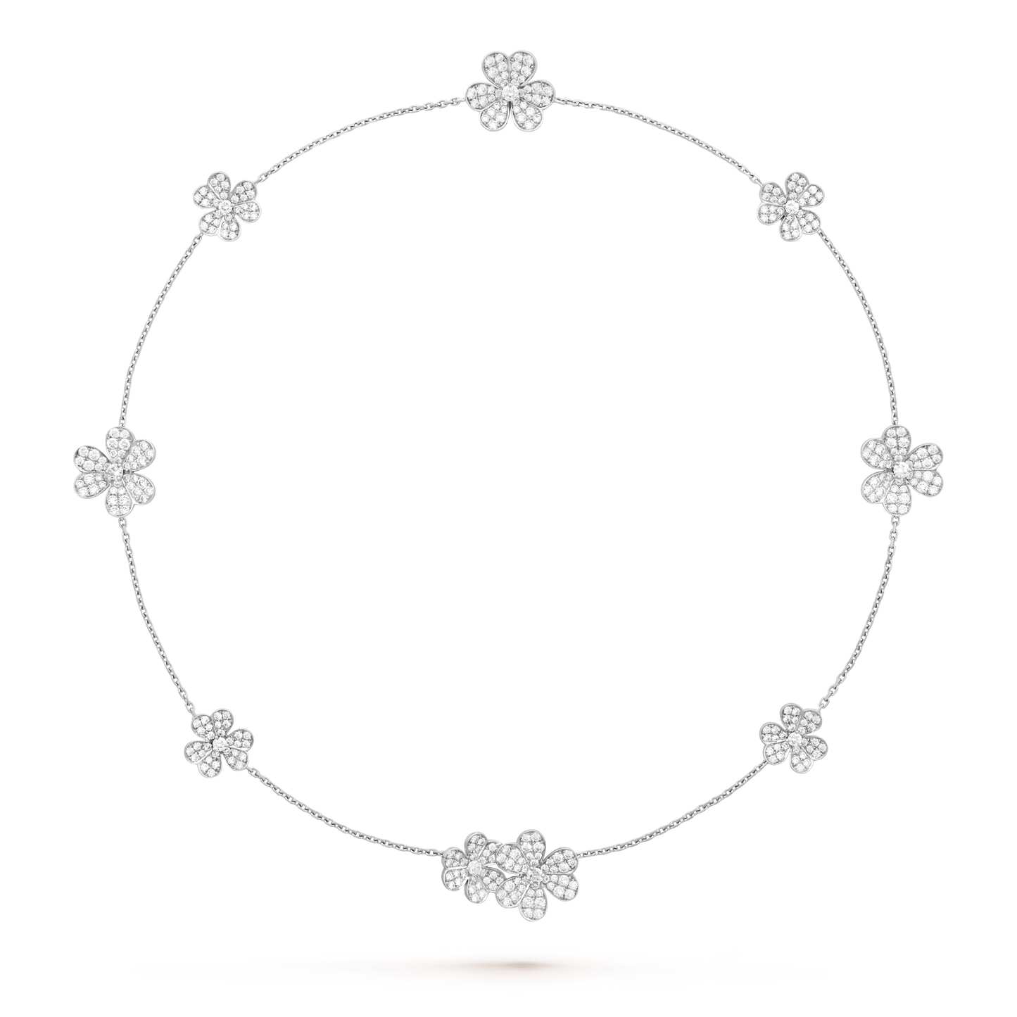 [Baslove]FRIVOLE SILVER 9 FLOWERS NECKLACE