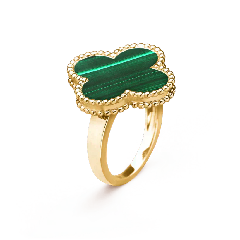 [Baslove]CLOVER MALACHITE RING