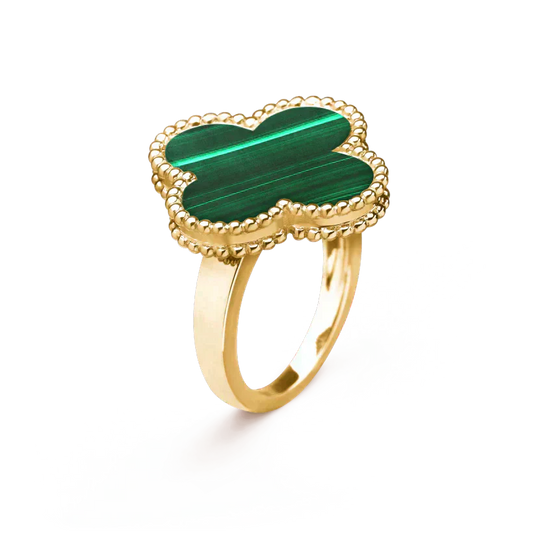 [Baslove]CLOVER MALACHITE RING