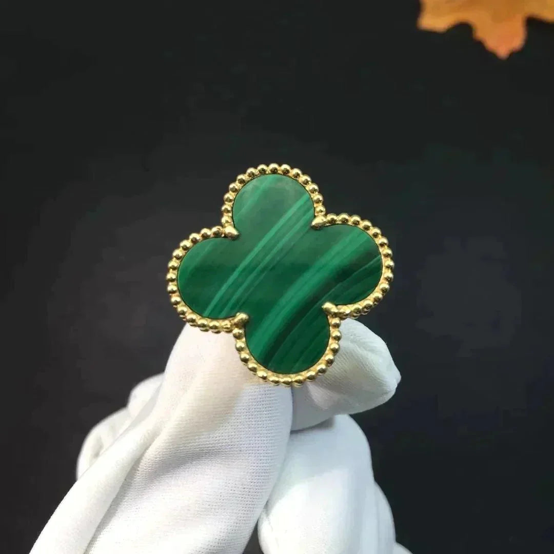 [Baslove]CLOVER MALACHITE RING